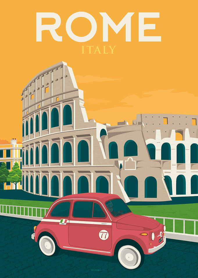 Rome Travel Poster