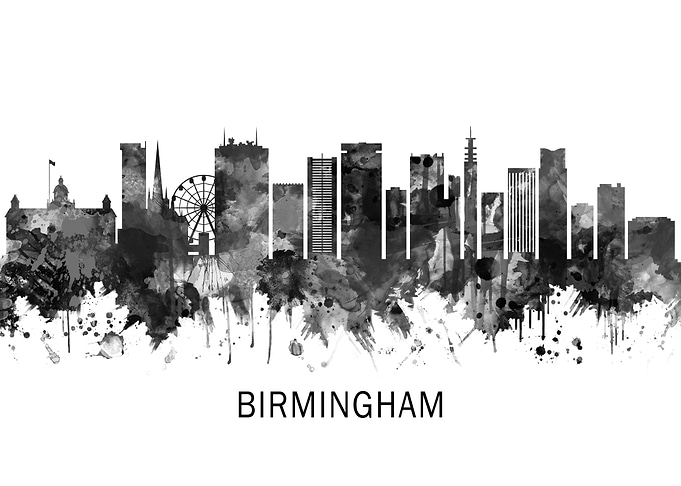 Birmingham Skyline BW