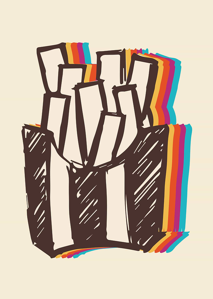 French Fries Rainbow 12