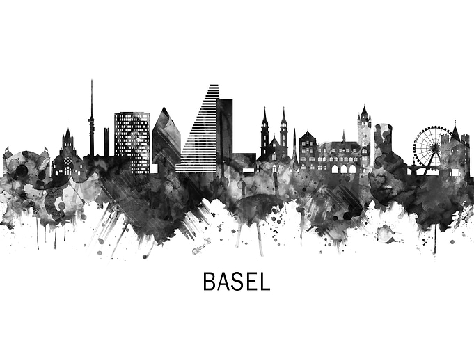 Basel Switzerland Skyline