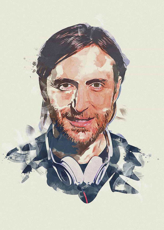 DAVID GUEtTA WATERCOLOR