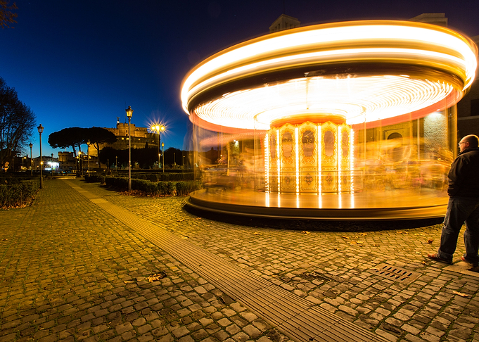 An ancient carousel in Rom