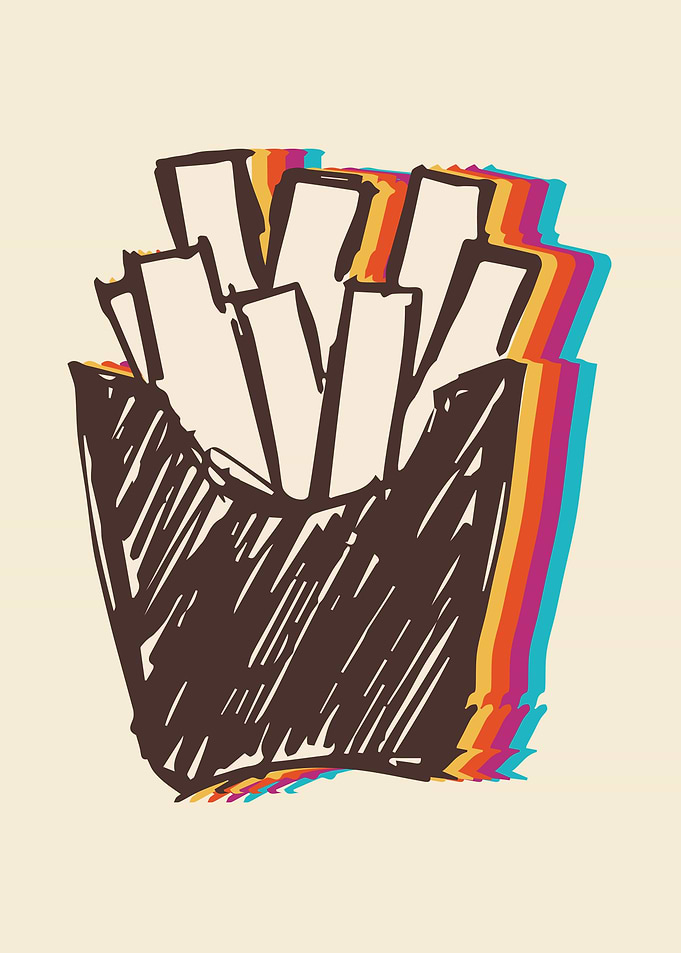 French Fries Rainbow 10