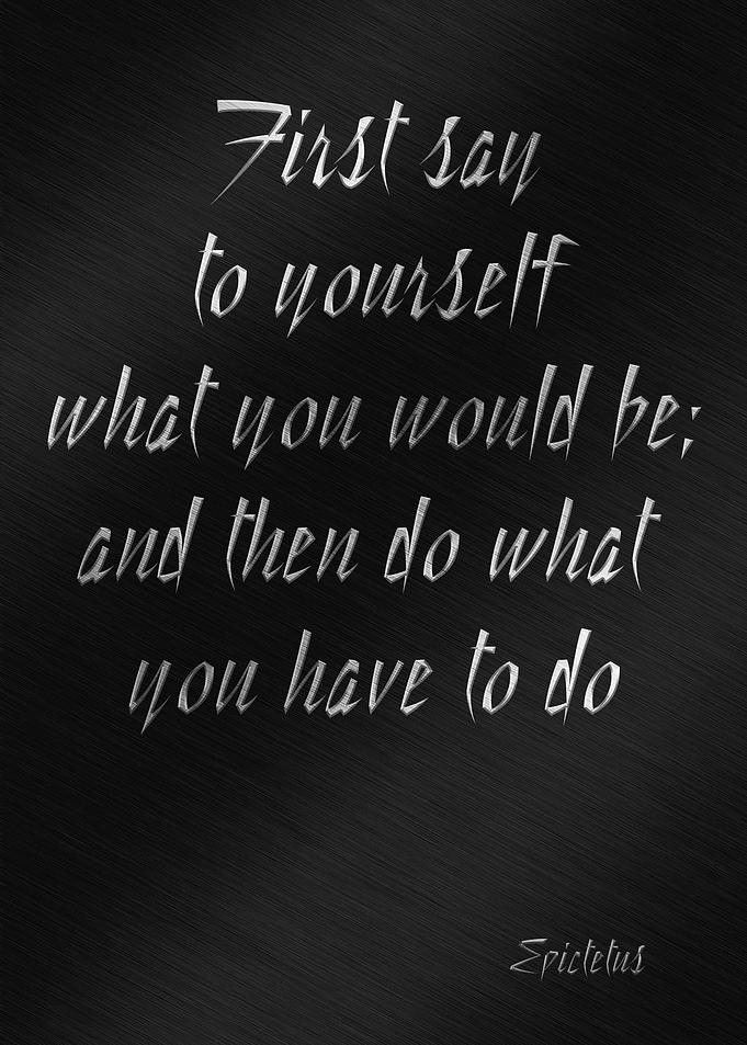 First say to yourself