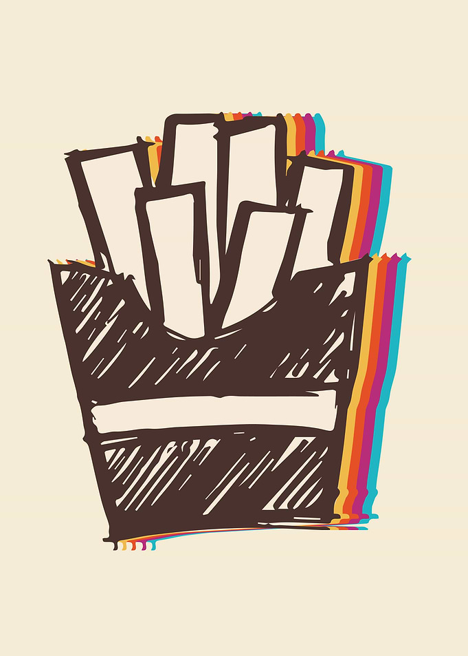 French Fries Rainbow 6