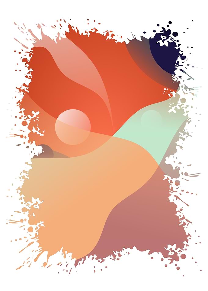 Orange flat minimalist
