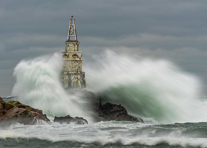 Severe sea storm