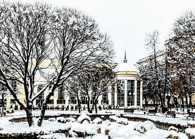 Moscow Parkway In Winter