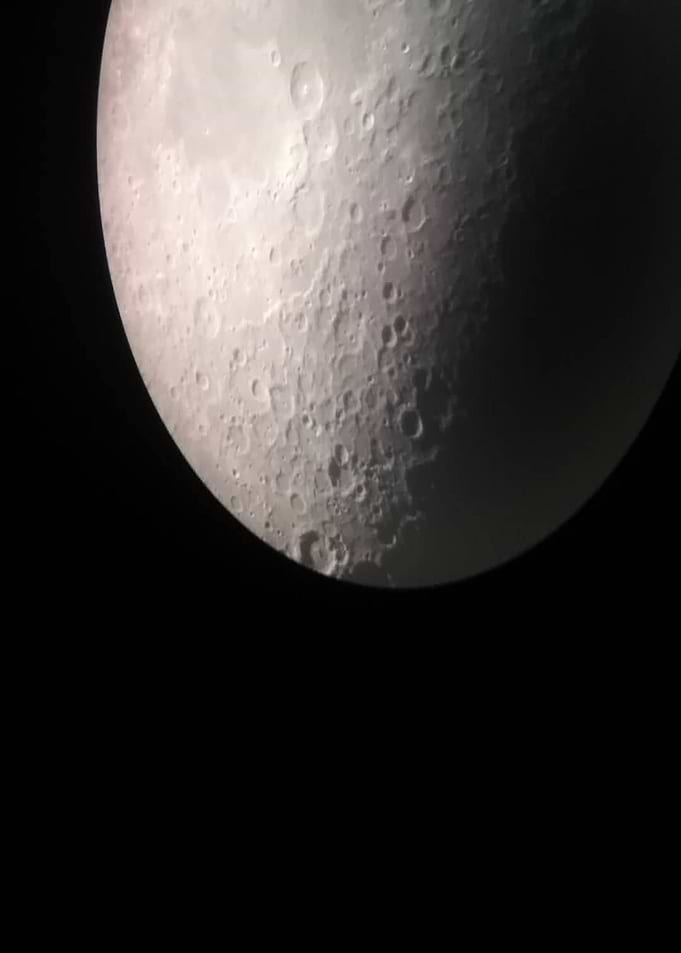 Moon through telescope