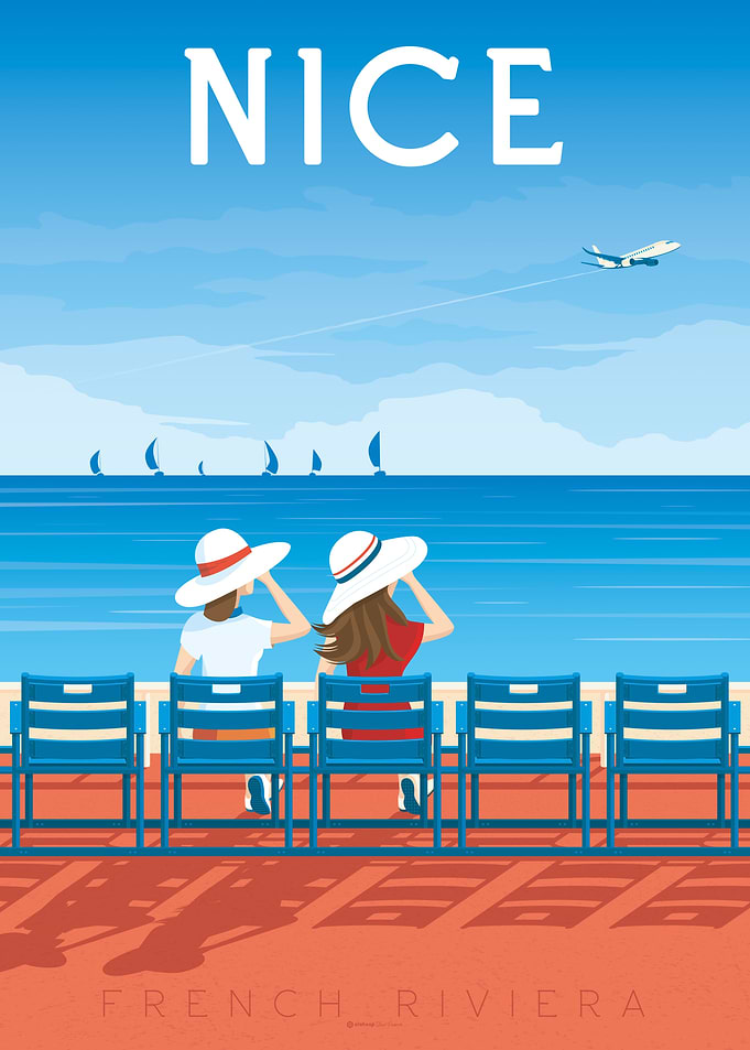 Nice France Travel Poster