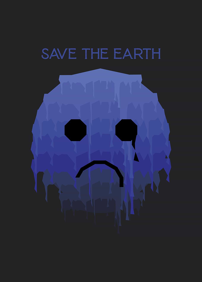 Blue earth illustration