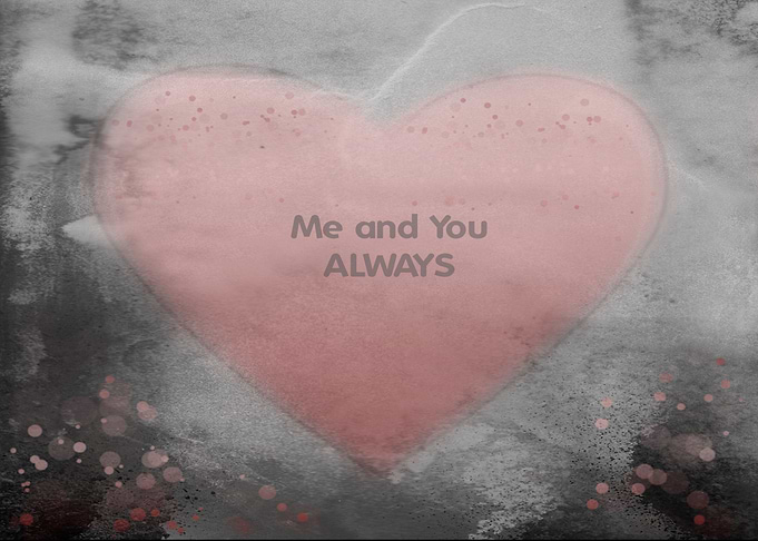 Me and you pink heart