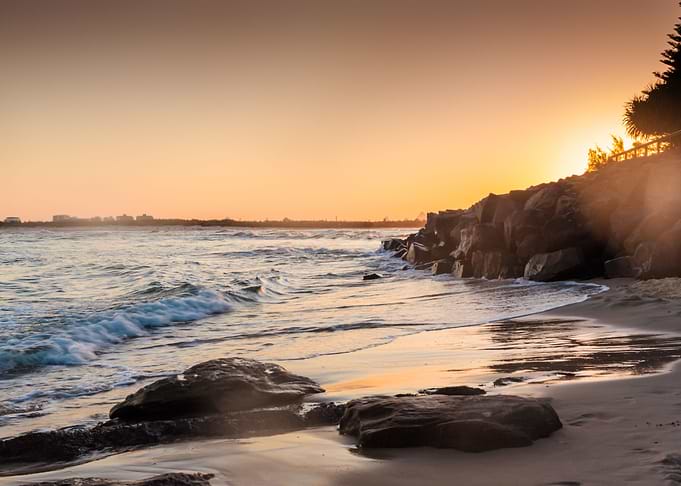 Rocks In The Sunset