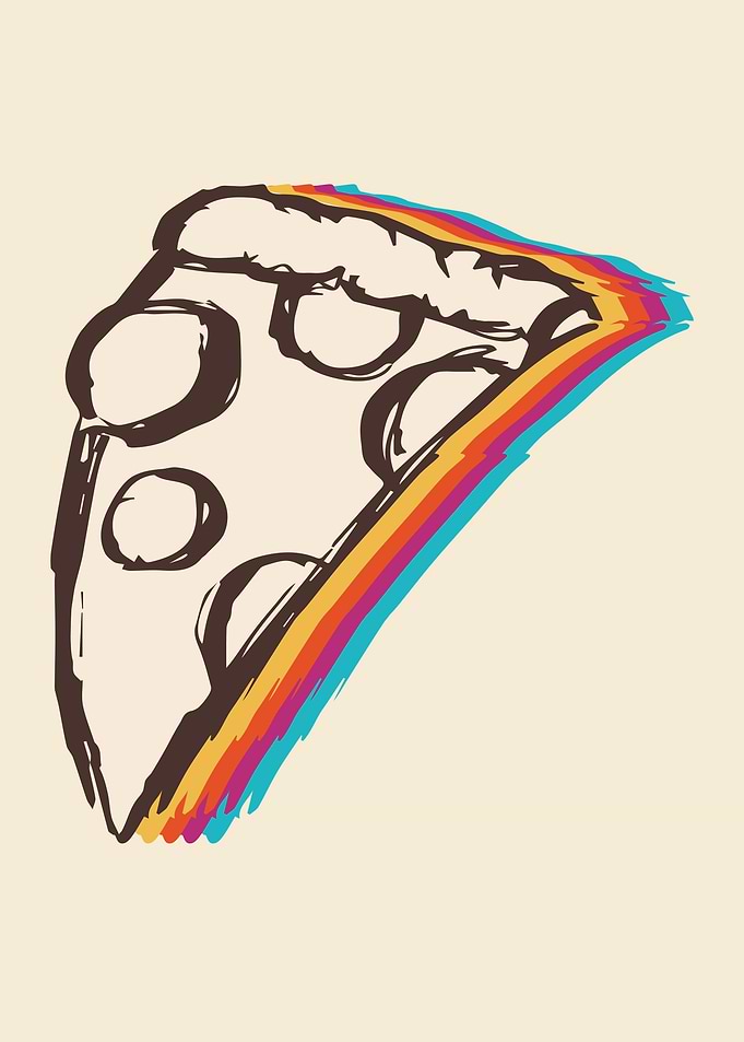 Cute Pizza Rainbow 5