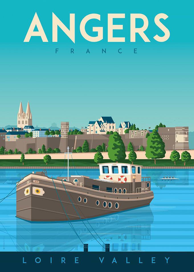 Angers Travel Poster