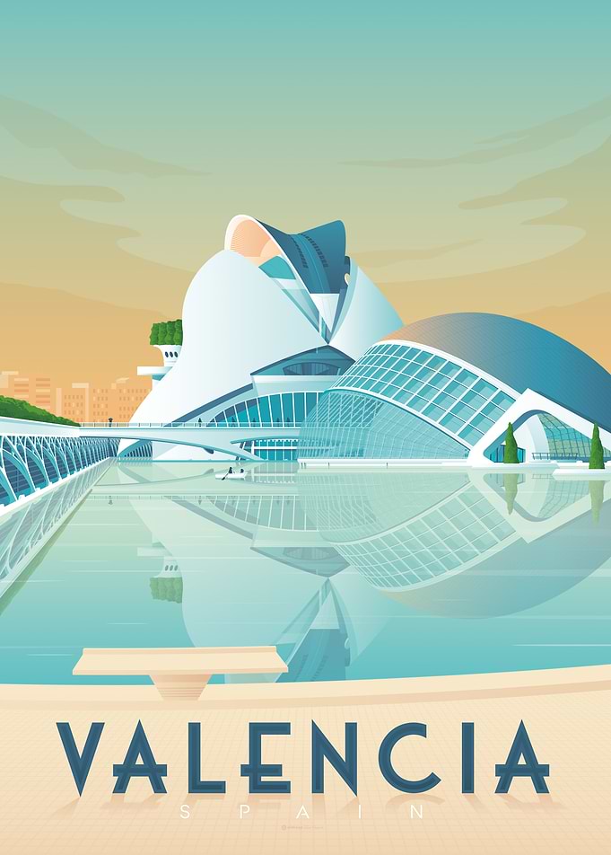 Valencia Travel Poster