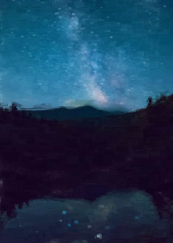 Starry night atmosphere