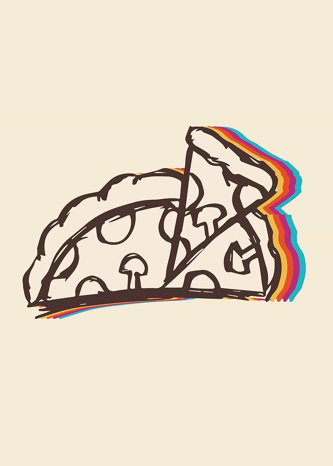 Cute Pizza Rainbow 13