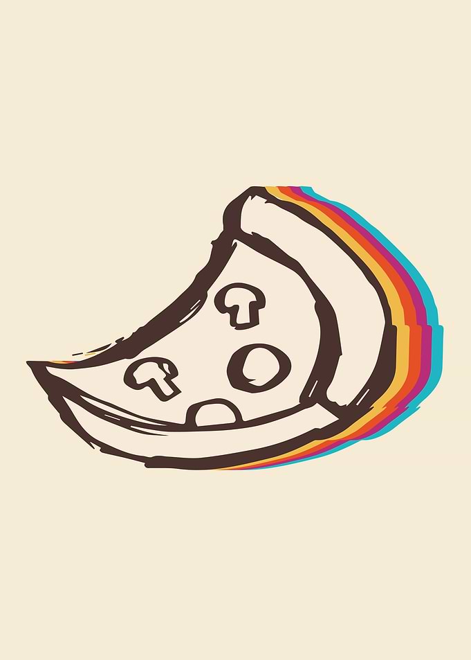 Cute Pizza Rainbow 1