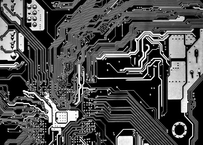 Black and White Mainboard