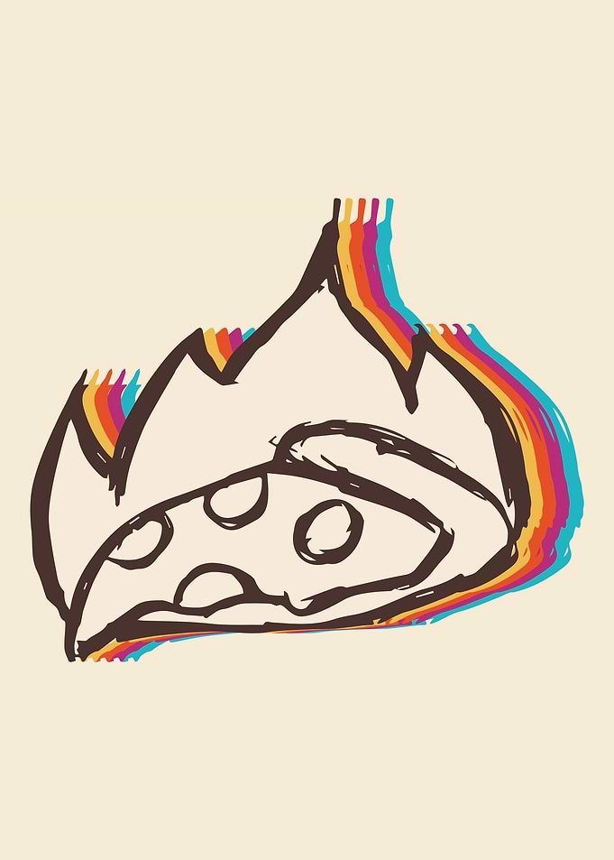 Cute Pizza Rainbow 17