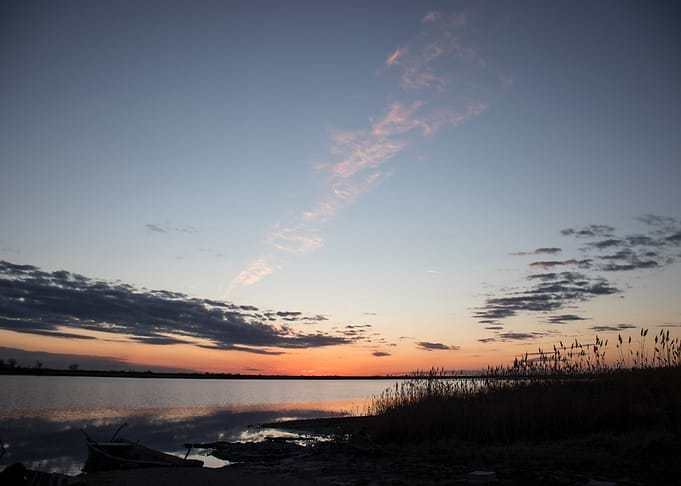 Lake sunset in Serbia