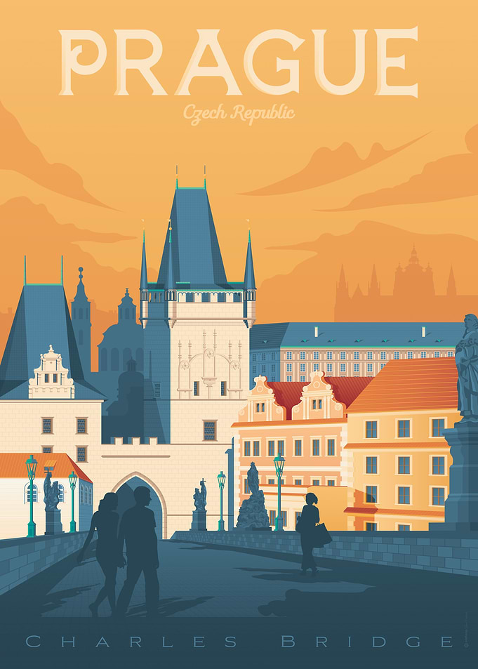 Prague Travel Poster