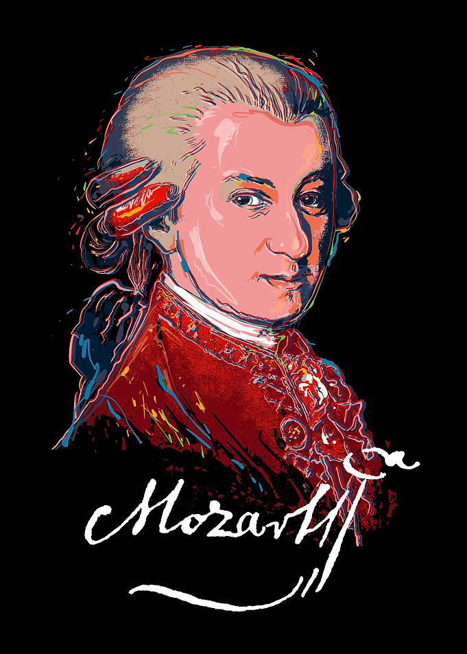 Mozart Colorful Portrait