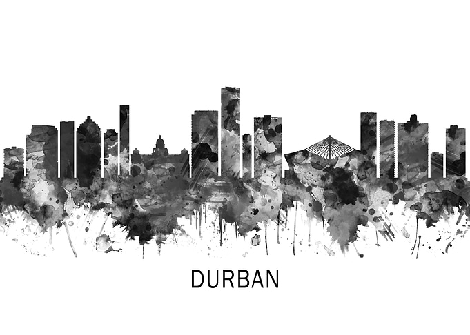 Durban Skyline BW
