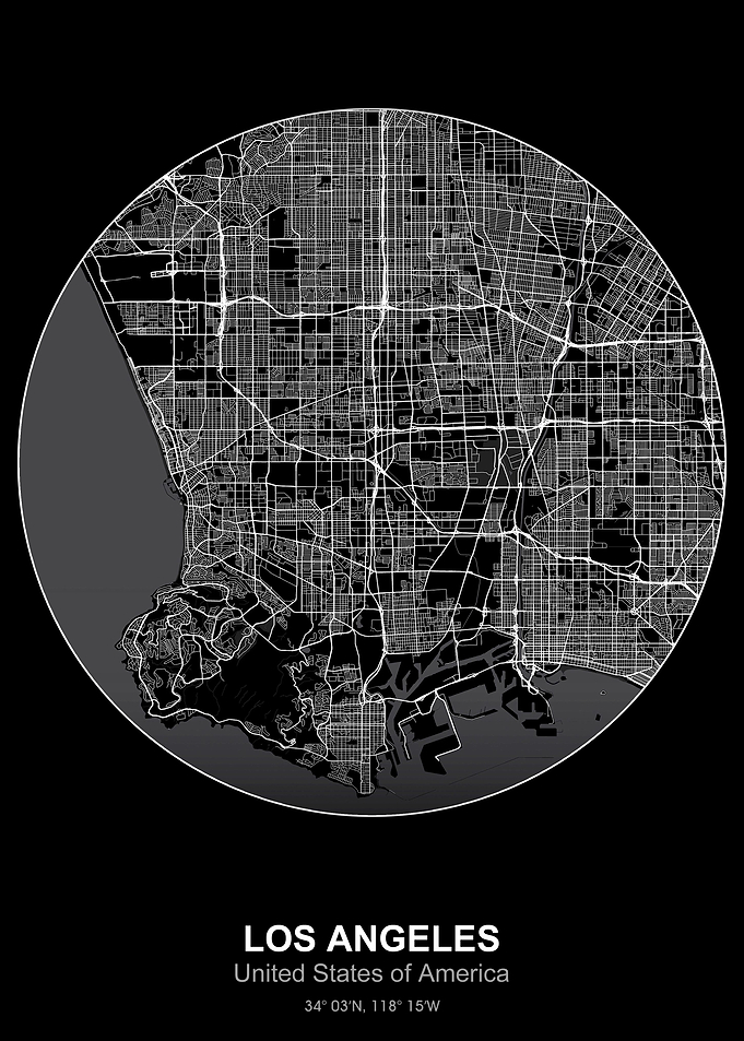 los angeles city map