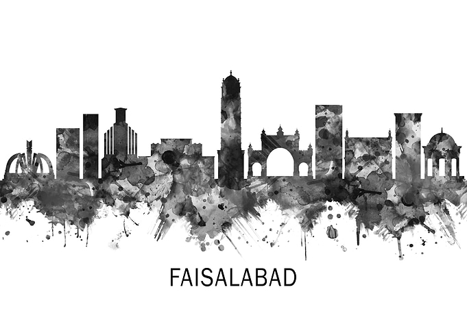 Faisalabad Skyline BW