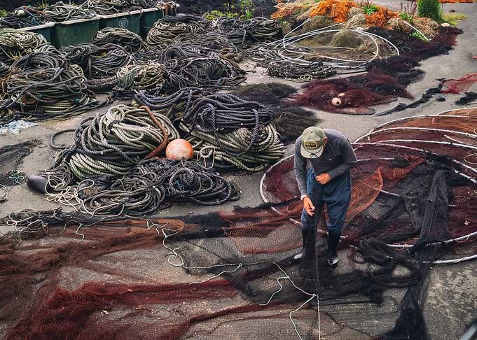 A fisher at work
