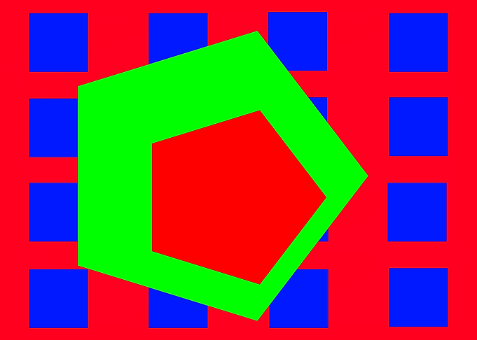 Green Red Polygon