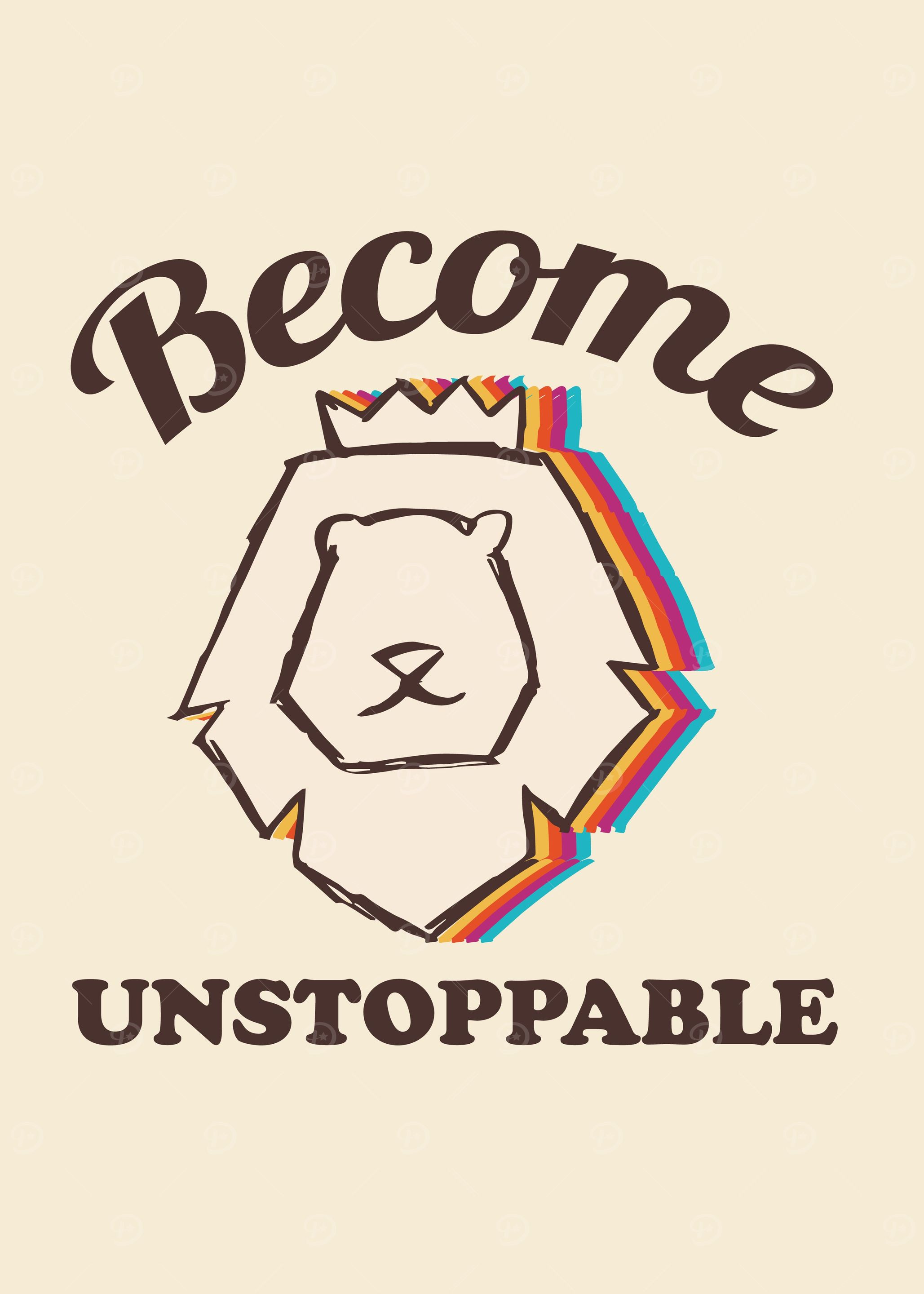 Vintage Lion Rainbow 5