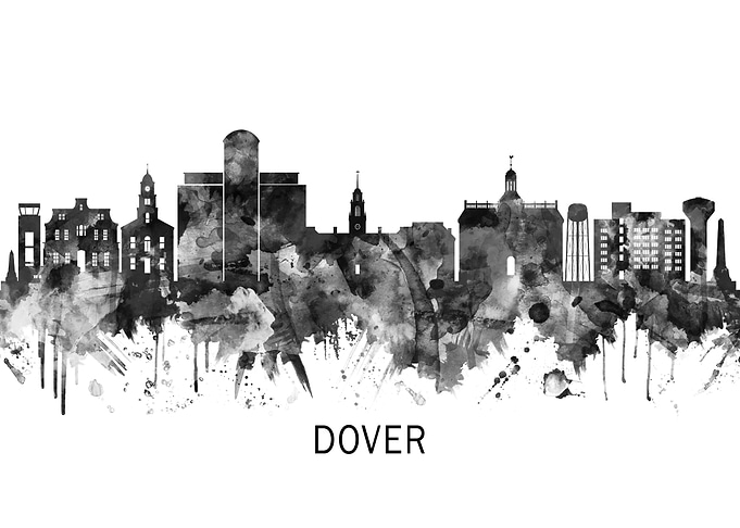 Dover Delaware Skyline BW