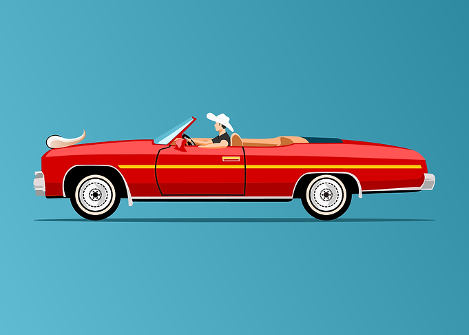 Classic red car