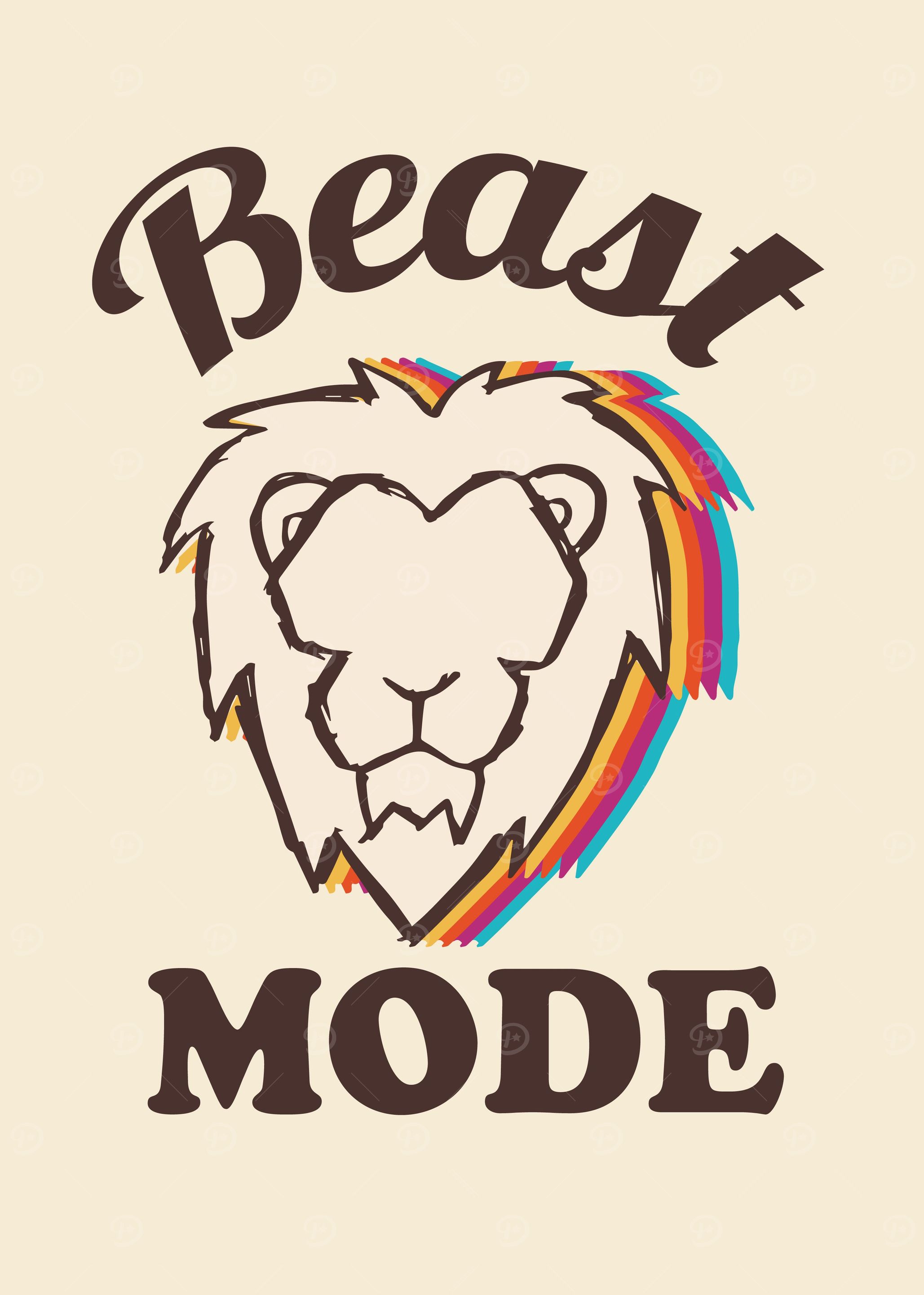 Vintage Lion Rainbow 12