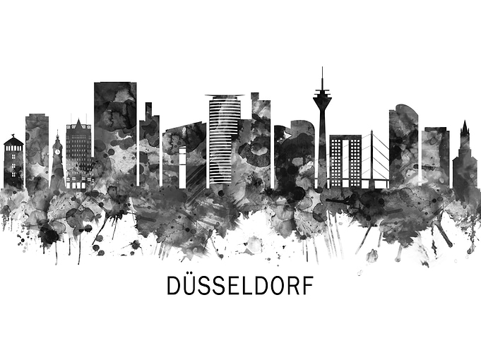Dusseldorf Germany Skyline