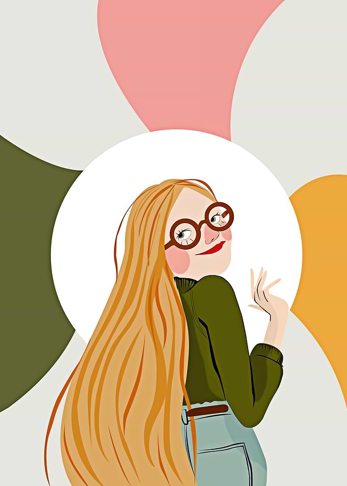 cute girl with glasses