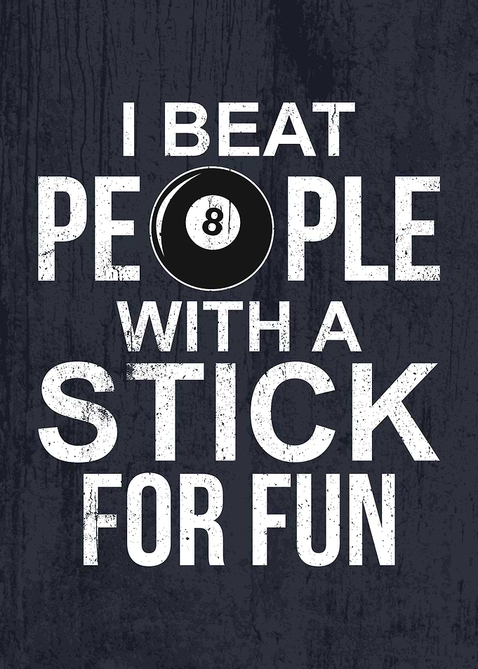 BILLIARDS PLAYER FUNNY