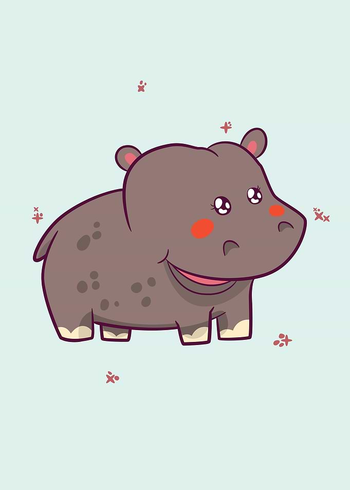 Kawaii Hippo