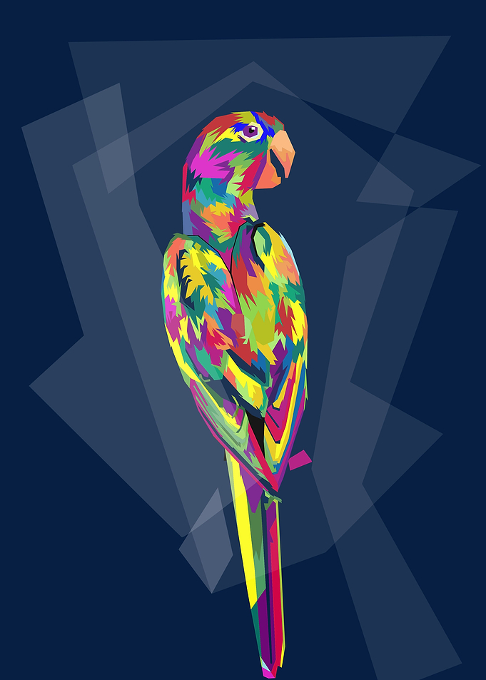 love birds in popart