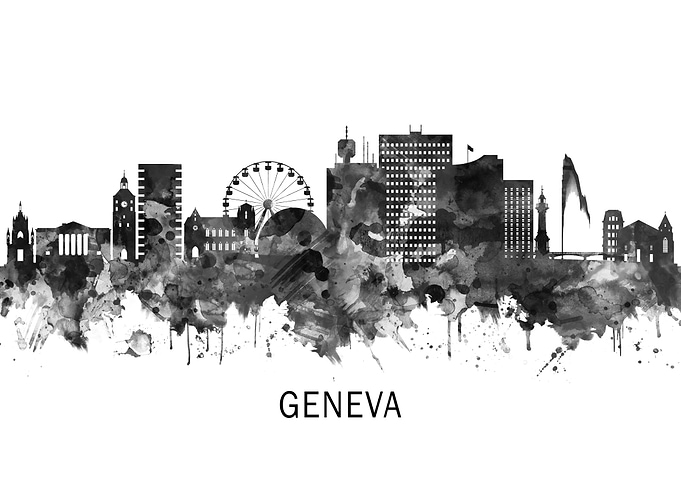 Geneva Switzerland Skyline