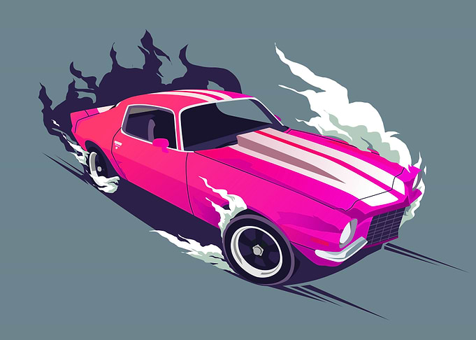 american muscle car art