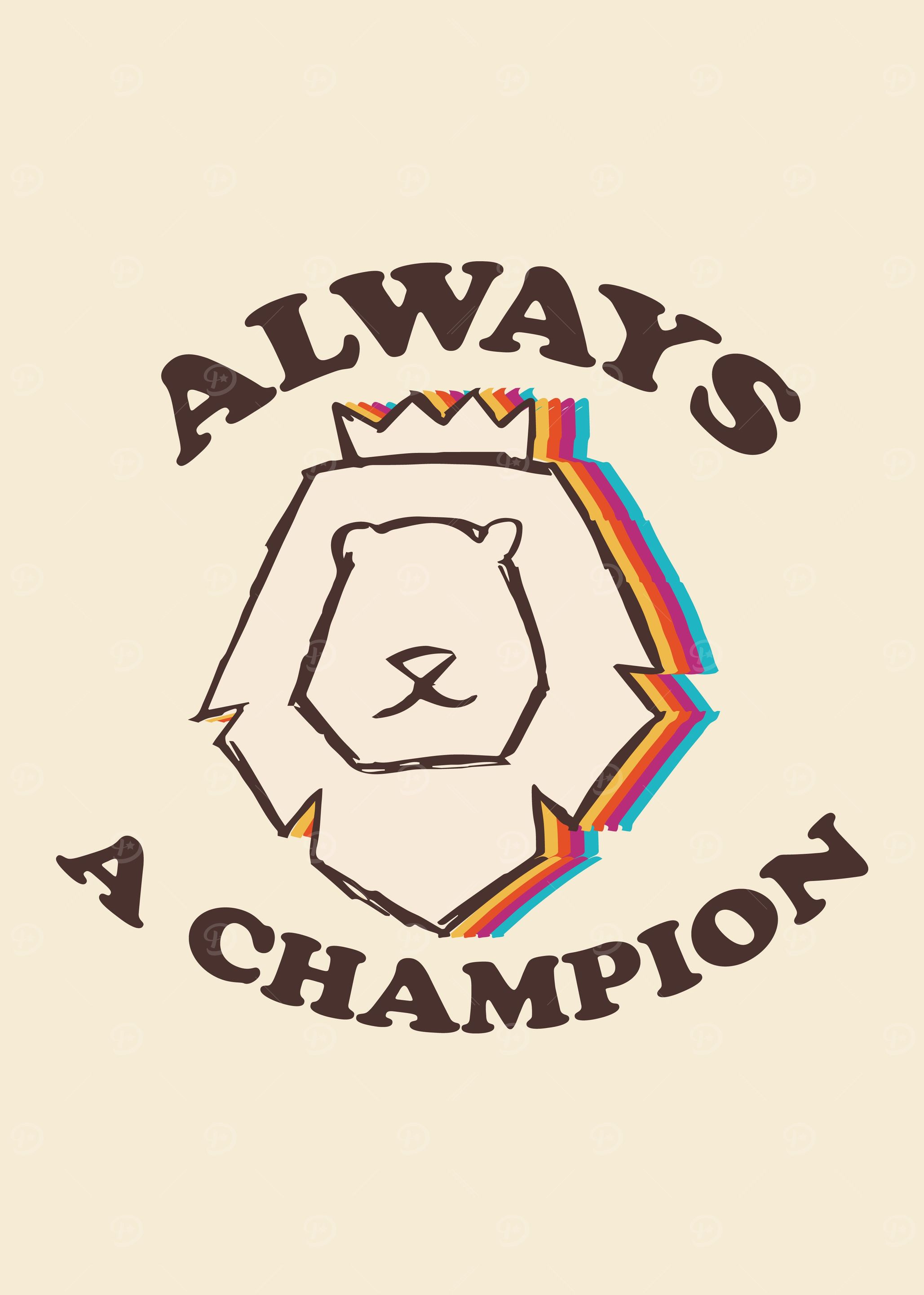 Vintage Lion Rainbow 44