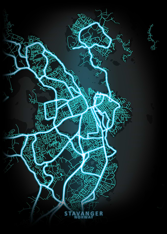 Stavanger Norway City Map
