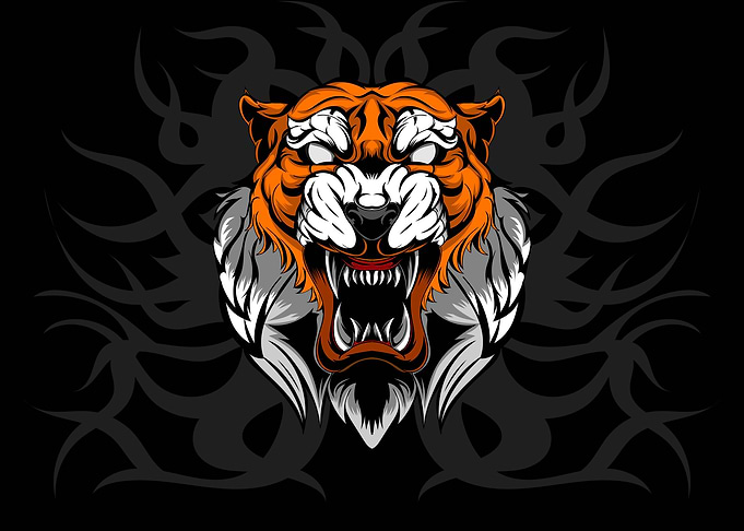 Tiger head illustration