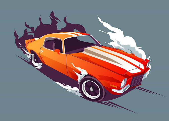 american muscle car art