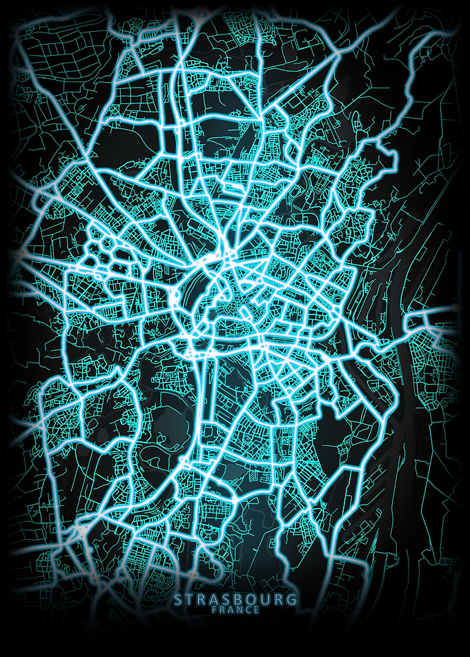 Strasbourg France City Map