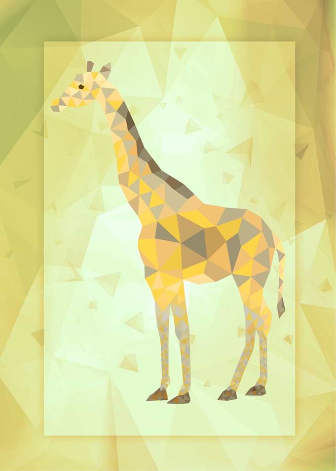 Giraffe Animal in polygon